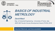 Basics of Industrial Metrology