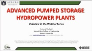Advanced Pumped Storage Hydropower Plants - Session 1