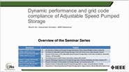 Advanced Pumped Storage Hydropower Plants - Session 2