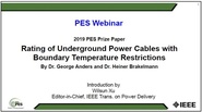 Rating of Underground Power Cables with Boundary Temperature Restrictions