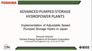 Implementation of Adjustable Speed Pumped Storage Hydro in Japan