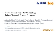 Validating Cyber-Physical Energy Systems, Part 1: IECON 2018
