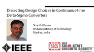 Dissecting Design Choices in Continuous-time Delta-Sigma Converters Video