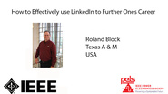 How to Effectively use LinkedIn to Further Ones Career-Video