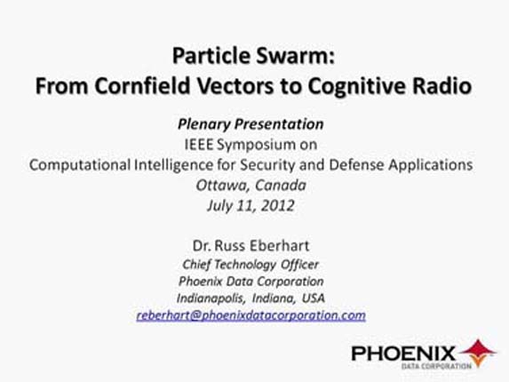 CIS Live Webinar: Particle Swarm: From Cornfield Vectors to Cognitive Radio
