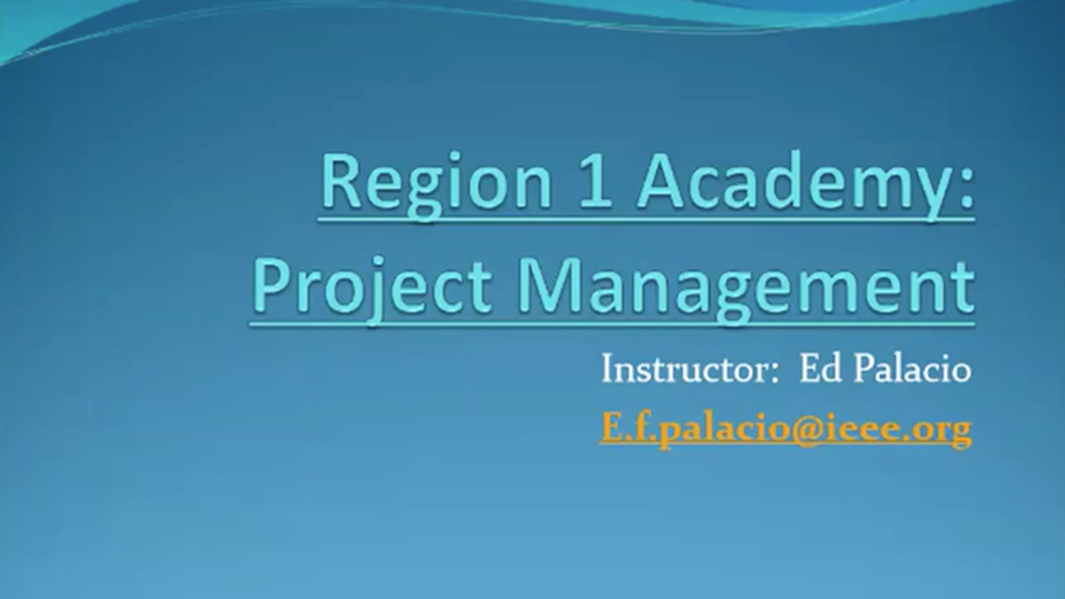 Project Management with Ed Palacio