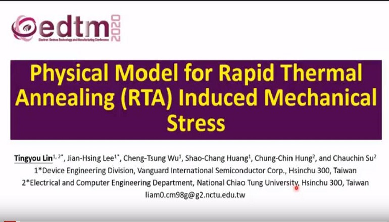 Physical Model for Rapid Thermal Annealing (RTA) Induced Mechanical Stress