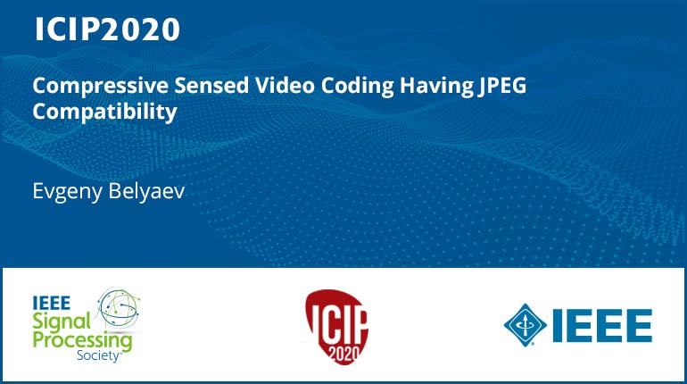 Compressive Sensed Video Coding Having JPEG Compatibility