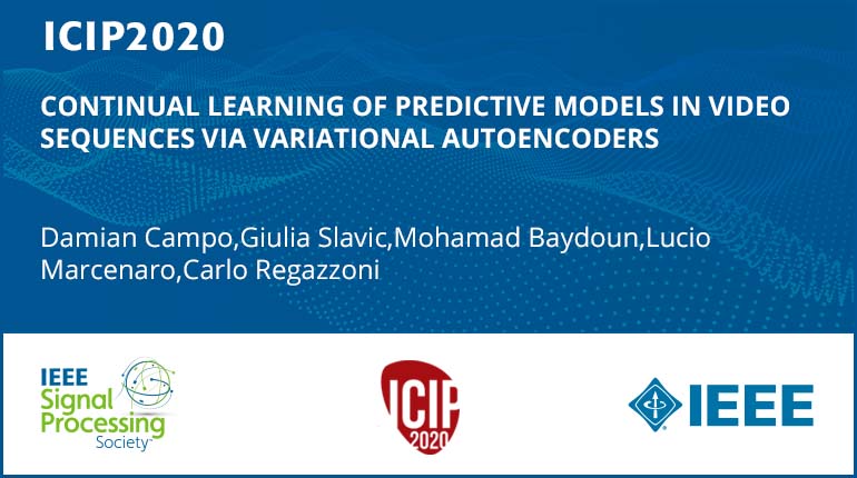 CONTINUAL LEARNING OF PREDICTIVE MODELS IN VIDEO SEQUENCES VIA VARIATIONAL AUTOENCODERS
