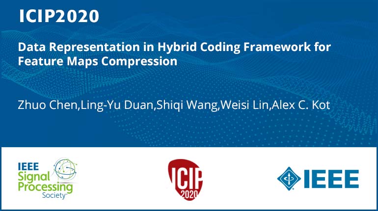 Data Representation in Hybrid Coding Framework for Feature Maps Compression