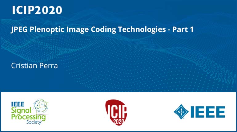 JPEG Plenoptic Image Coding Technologies - Part 1