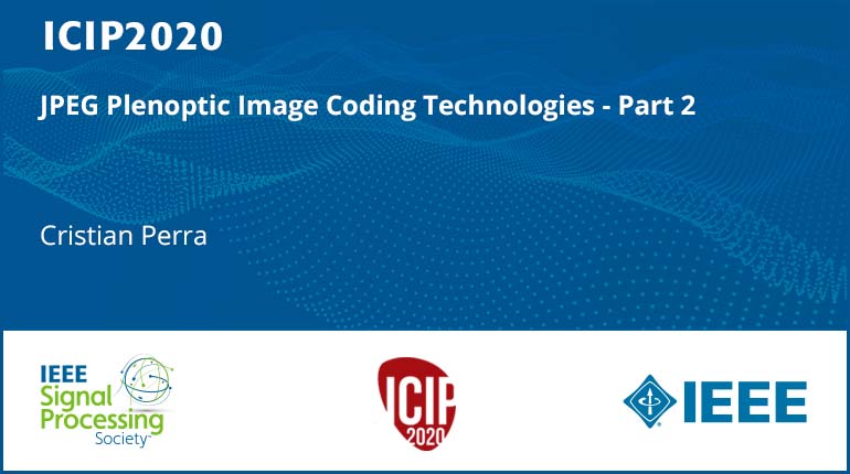 JPEG Plenoptic Image Coding Technologies - Part 2