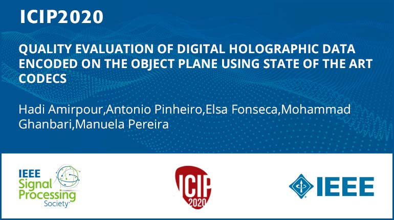 QUALITY EVALUATION OF DIGITAL HOLOGRAPHIC DATA ENCODED ON THE OBJECT PLANE USING STATE OF THE ART CODECS