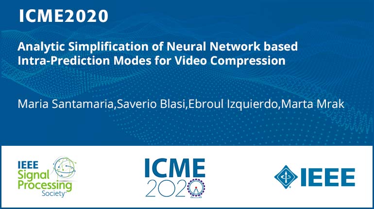 Analytic Simplification of Neural Network based Intra-Prediction Modes for Video Compression
