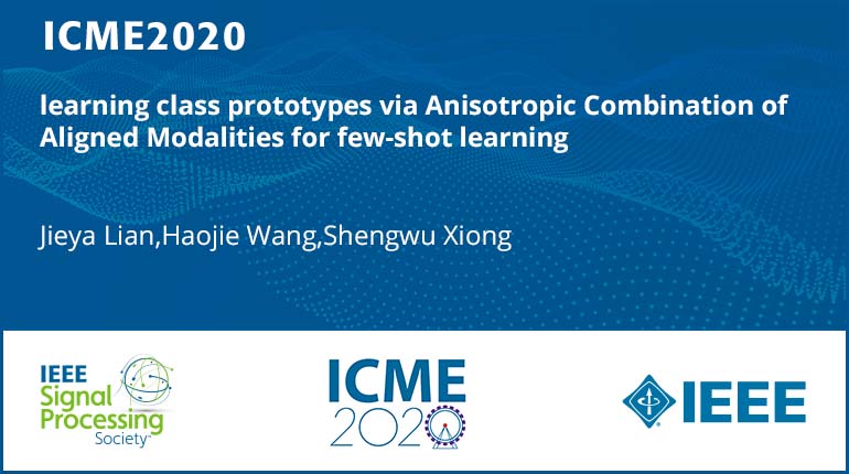 learning class prototypes via Anisotropic Combination of Aligned Modalities for few-shot learning