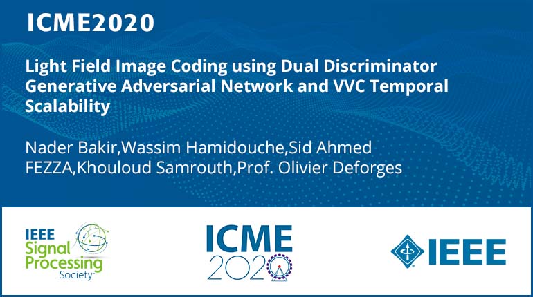 Light Field Image Coding using Dual Discriminator Generative Adversarial Network and VVC Temporal Scalability
