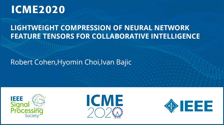 LIGHTWEIGHT COMPRESSION OF NEURAL NETWORK FEATURE TENSORS FOR COLLABORATIVE INTELLIGENCE