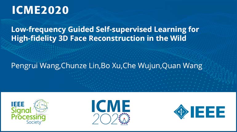 Low-frequency Guided Self-supervised Learning for High-fidelity 3D Face Reconstruction in the Wild