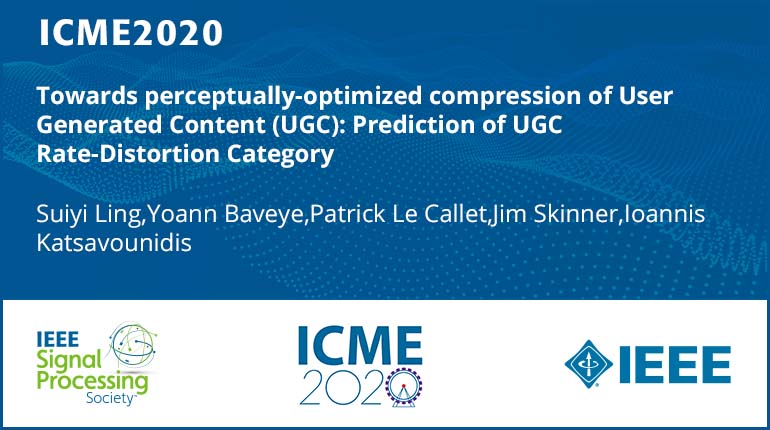 Towards perceptually-optimized compression of User Generated Content (UGC): Prediction of UGC Rate-Distortion Category