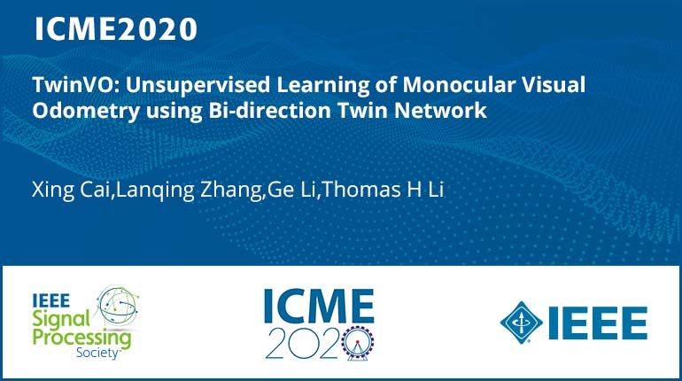 TwinVO: Unsupervised Learning of Monocular Visual Odometry using Bi-direction Twin Network
