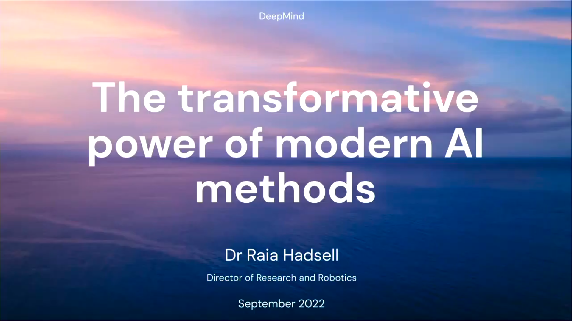 IEEE ICDL 2022 Keynote 4 - The Transformative Power of Modern AI Methods