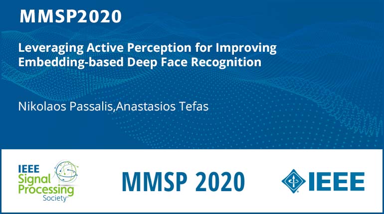 Leveraging Active Perception for Improving Embedding-based Deep Face Recognition