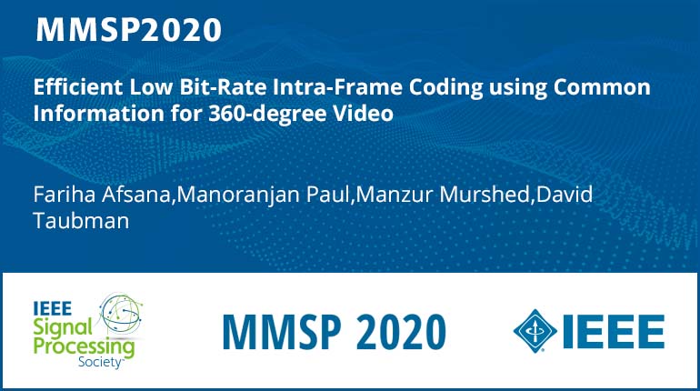 Efficient Low Bit-Rate Intra-Frame Coding using Common Information for 360-degree Video