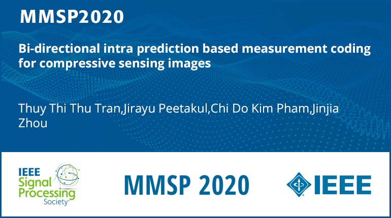 Bi-directional intra prediction based measurement coding for compressive sensing images