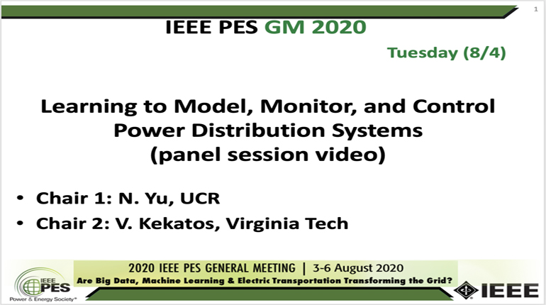 2020 PES GM 8/4 Panel Video: Learning to Model, Monitor, and Control Power Distribution Systems