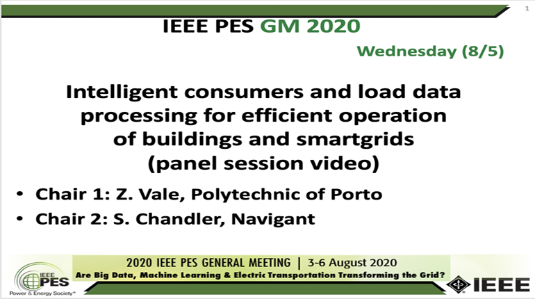 2020 PES GM 8/5 Panel Video: Intelligent consumers and load data processing for efficient operation of buildings and smartgrids
