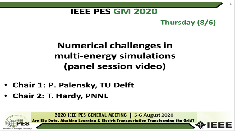 2020 PES GM 8/6 Panel Video: Numerical challenges in multi-energy simulations