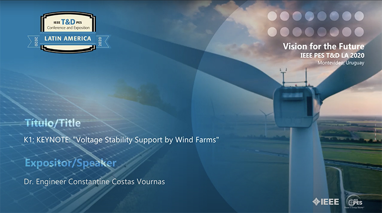 2020 PES TDLA 10/1 Panel Video: Keynote: Voltage Stability Support by Wind Farms
