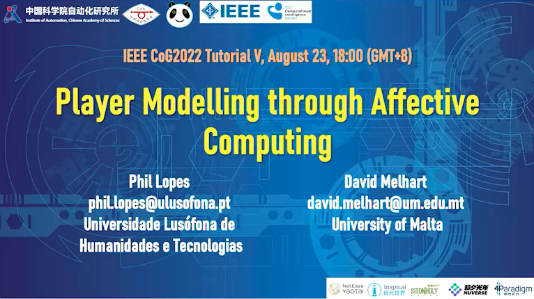Player Modeling through Affective Computing - IEEE CoG2022 Tutorial V