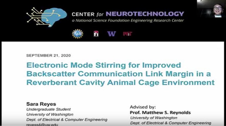 C1 Electronic Mode Stirring for Improved Backscatter Communication Link Margin in a Reverberant Cavity Animal Cage Environment