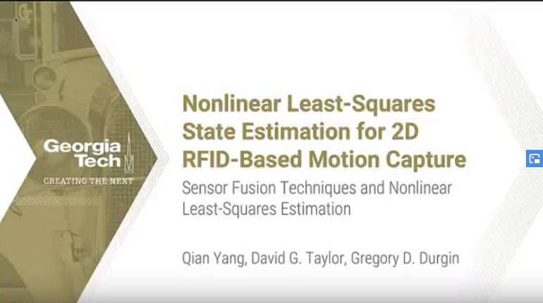 D3 Nonlinear Least Squares State Estimation for 2D RFID Based Motion Capture: Sensor Fusion Techniques and Nonlinear Least Squares Estimation