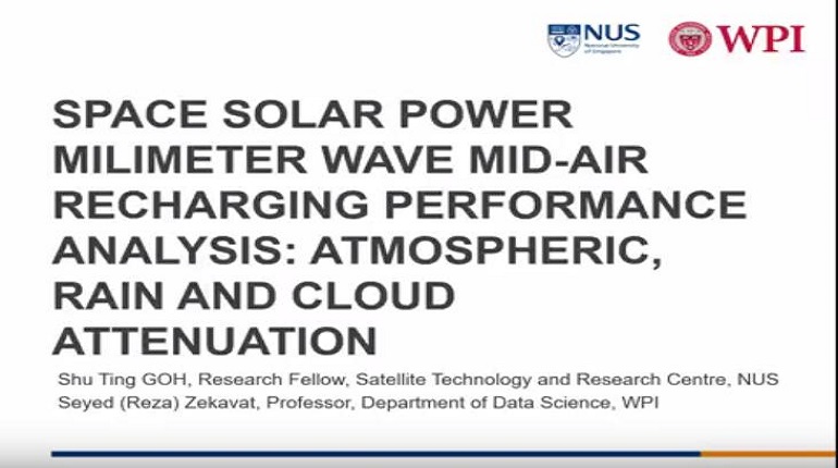 Space Solar Power Milimeter Wave Mid-Air Recharging Performance Analysis: Atmospheric, Rain, and Cloud Attenuation