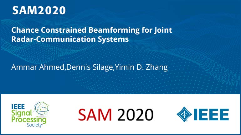 Chance Constrained Beamforming for Joint Radar-Communication Systems
