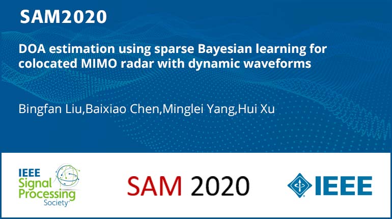 DOA estimation using sparse Bayesian learning for colocated MIMO radar with dynamic waveforms