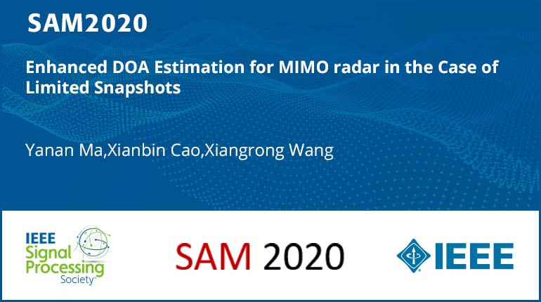 Enhanced DOA Estimation for MIMO radar in the Case of Limited Snapshots