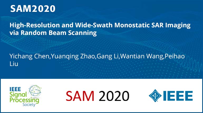 High-Resolution and Wide-Swath Monostatic SAR Imaging via Random Beam Scanning