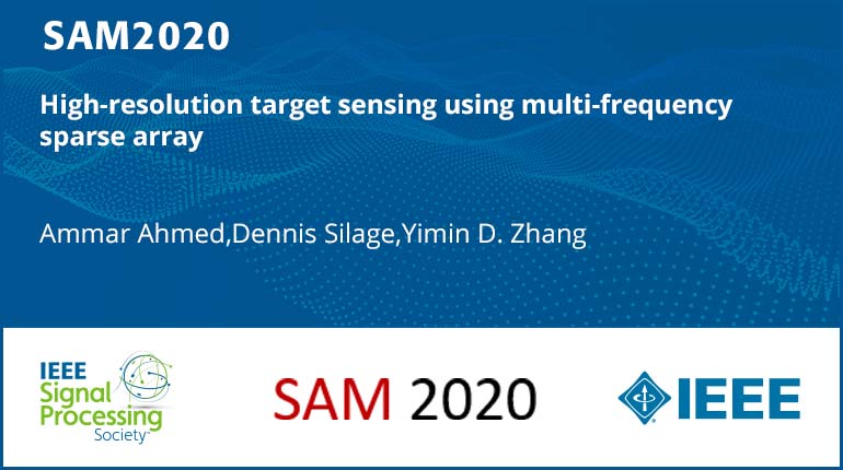 High-resolution target sensing using multi-frequency sparse array