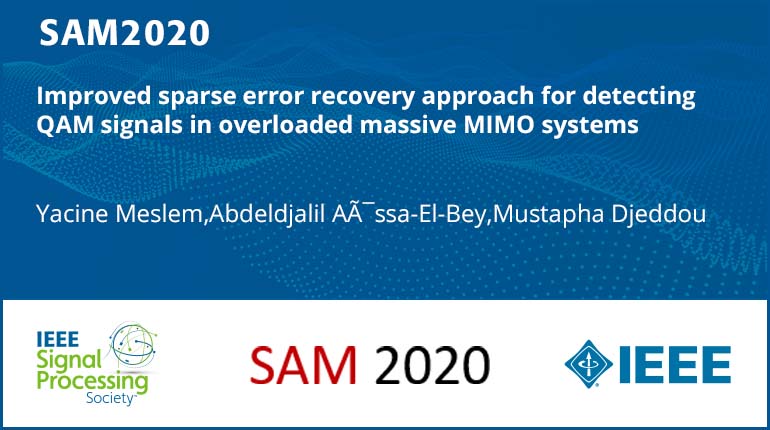 Improved sparse error recovery approach for detecting QAM signals in overloaded massive MIMO systems