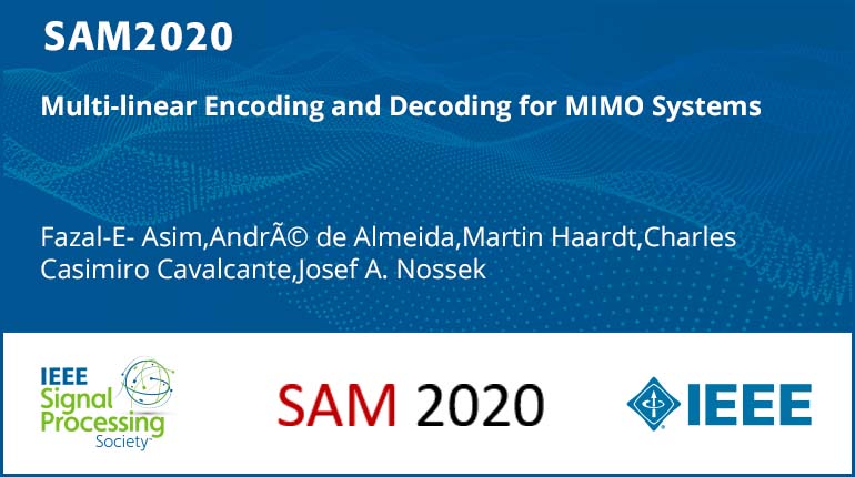 Multi-linear Encoding and Decoding for MIMO Systems