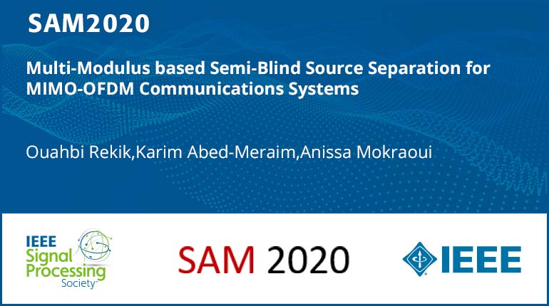 Multi-Modulus based Semi-Blind Source Separation for MIMO-OFDM Communications Systems