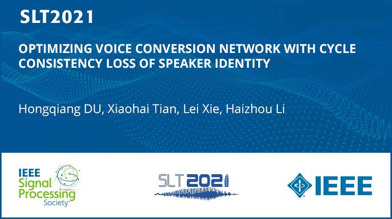 Optimizing Voice Conversion Network With Cycle Consistency Loss Of Speaker Identity
