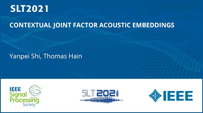 Contextual Joint Factor Acoustic Embeddings