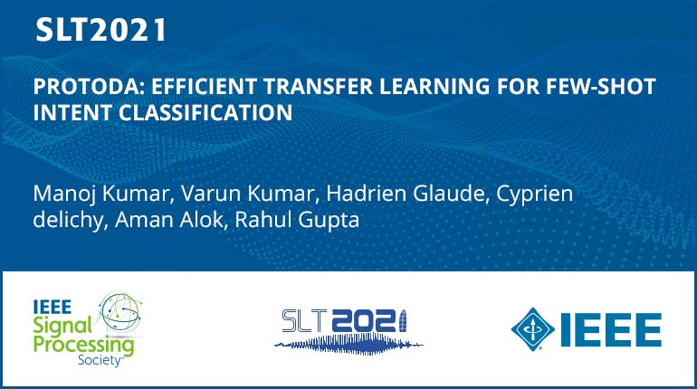 Protoda: Efficient Transfer Learning For Few-Shot Intent Classification