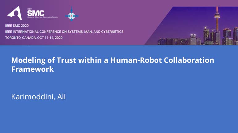 Modeling of Trust within a Human-Robot Collaboration Framework