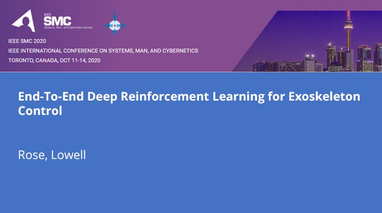 End-To-End Deep Reinforcement Learning for Exoskeleton Control