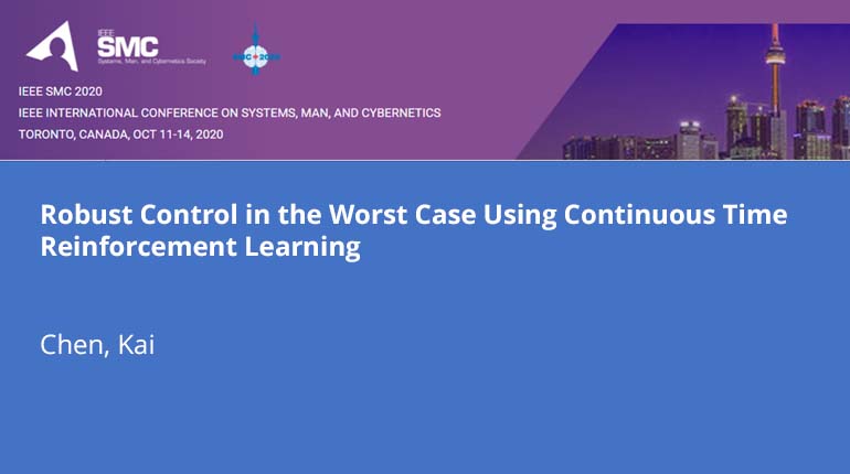 Robust Control in the Worst Case Using Continuous Time Reinforcement Learning